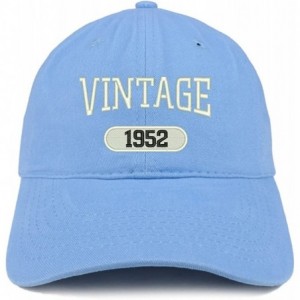 Baseball Caps Vintage 1952 Embroidered 68th Birthday Relaxed Fitting Cotton Cap - Carolina Blue - CO180ZO529T $37.17