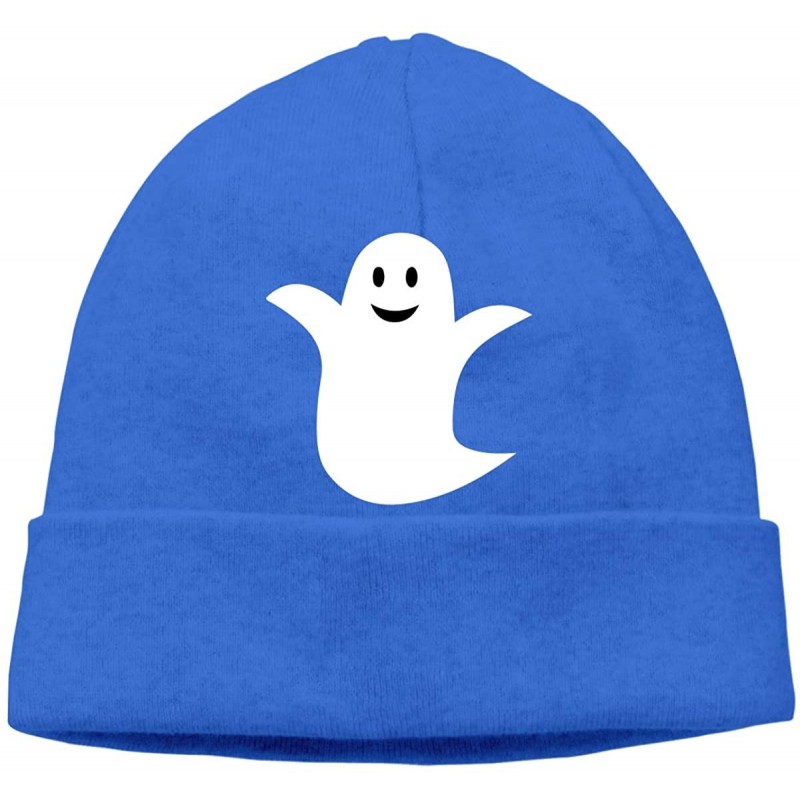 Skullies & Beanies Beanie Hat Happy Ghost Warm Skull Caps for Men and Women - Blue - C118KXKRC47 $39.14