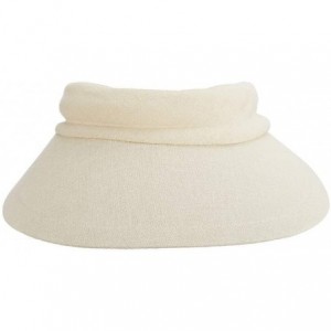 Visors Women's Visor Hat With Big Brim - Natural - CL114CQXKYX $45.53