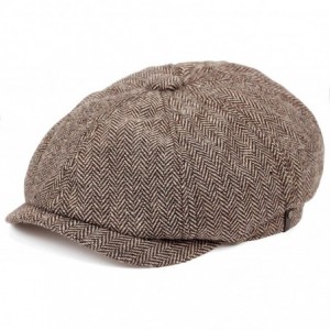 Newsboy Caps Newsboy caps Cotton Wool Flat hat Hats for Men Ivy hat Golf Adjustable Driving hat - Khaki - CS18X6IYA69 $23.00