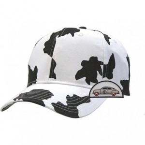 Baseball Caps Milk Cow Adjustable Snapback Baseball Cap White Free Patch - 73 - CY193RTAM6S $26.96