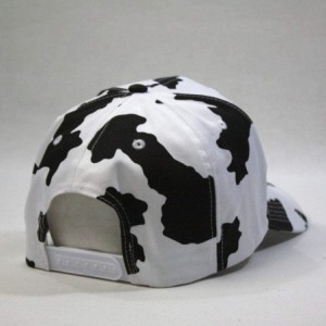 Baseball Caps Milk Cow Adjustable Snapback Baseball Cap White Free Patch - 73 - CY193RTAM6S $24.42