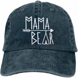 Baseball Caps Women's Mama Bear Baseball Cap Vintage Adjustable Dad Denim Hat - Mama Bear Blue - CF18QL8WSLL $25.16