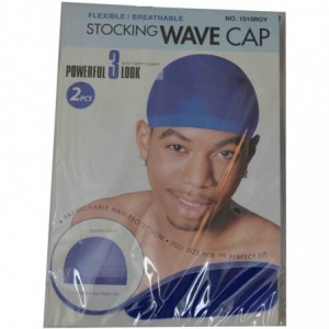 Skullies & Beanies Pack of 2 Stocking Wave Cap Fit All Head Sizes - Royal - C0128G9ABNX $17.00