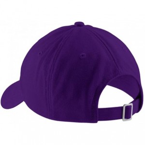 Baseball Caps Brushed Twill Low Profile Cap in - Purple - CE11VQ4RGHV $20.07