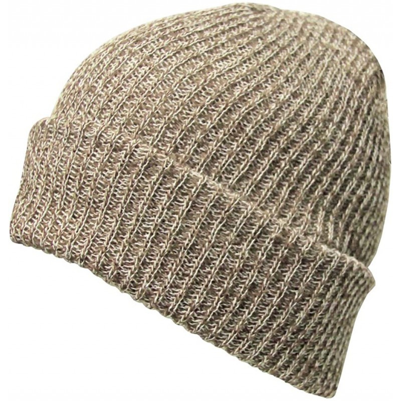 Skullies & Beanies Made In the USA Lightweight Acrylic Long Slouch Beanie - Heather Brown - CQ11GHF73P9 $27.02