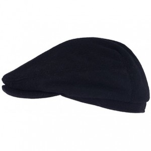 Newsboy Caps Men's Black Wool Blend Flat Cap newsboy Cap Warm Winter Driving Classic 8 Panel Hat - CS180REIDO3 $28.16