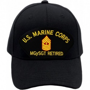 Baseball Caps US Marine Corps - Master Gunnery Sergeant Retired Hat/Ballcap Adjustable One Size Fits Most - Black - CV180K5U7...