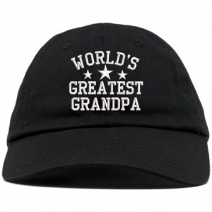 Baseball Caps World's Greatest Grandpa Embroidered Low Profile Soft Cotton Baseball Cap - Vc300_black - CW18QEIXAXR $29.27
