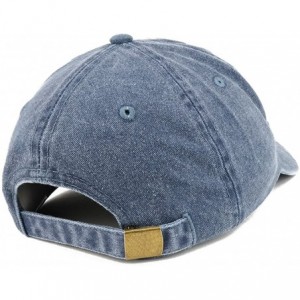 Baseball Caps Grandma Since 2019 Embroidered Washed Pigment Dyed Cap - Navy - C1180OTWY4T $31.67