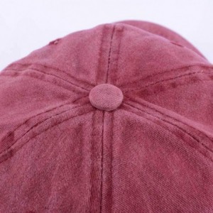 Baseball Caps Vintage Hat Bad-Hair-Day Embroidered Women-Baseball-Dad Hats Distressed - Red Wine - CS18GZI0OS0 $23.71