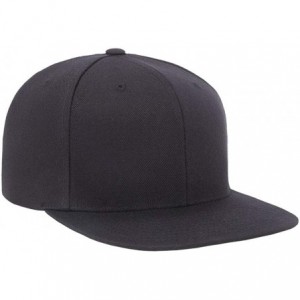 Baseball Caps Flexfit Blank Snapback Cap Black - CC18W8AYWSZ $17.41