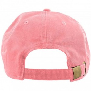 Baseball Caps Baseball Caps Dad Hats 100% Cotton Polo Style Plain Blank Adjustable Size - Light Pink - C118EZI7LL5 $17.53