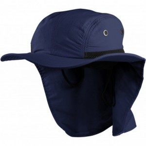 Sun Hats Headware Extreme Outdoor Condition Ear Neck Flap Protection Sun Hat - Navy - CL186EL7UEQ $31.27