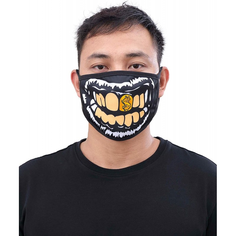 Balaclavas Bandana Fashion Face Mask - Golden Smile - CH198E5MI94 $35.55