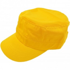 Baseball Caps Vintage Army Military Cadet Hat Unisex - Yellow - CD184S3MXZY $19.68