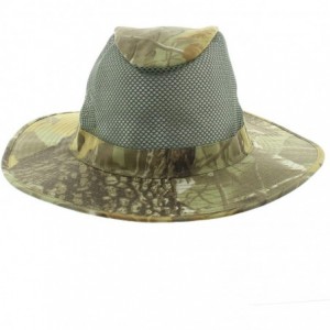Sun Hats Wide Brim Bora Booney Outdoor Safari Summer Hat w/Neck Flap & Sun Protection - Brown Woodlands Camo - Mesh - CF184MN...