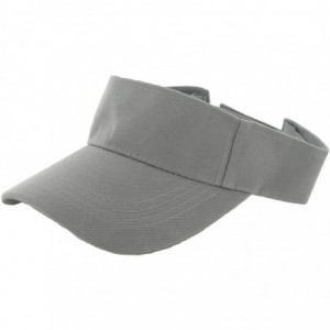 Visors Plain Men Women Sport Sun Visor One Size Adjustable Cap - Grey - C511SD3Q5J3 $17.53