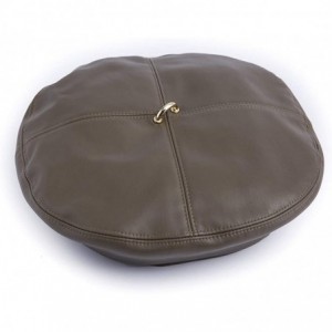 Berets Women's Wool Beret Hat Cap French Beret- Lightweight - Leather Coffee - CC18Y7GI79L $19.35