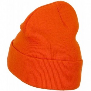 Skullies & Beanies Skeleton Mouth Embroidered Long Beanie - Orange - CH18IAACY86 $37.11