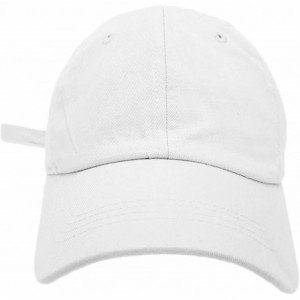 Baseball Caps Classic Washed Cotton Baseball Dad Hat Cap Iron Buckle Strap Olive - White - CS187EIO2E8 $33.74