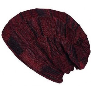 Skullies & Beanies Hats for Women Men Baby Warm Winter Hat Fleece Lined Cosy Knitted Beanie Hat - Red Women Men Winter Hat - ...