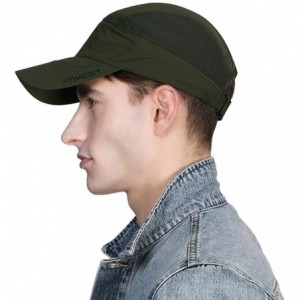 Baseball Caps Mens UPF50 Quick-Dry Baseball Cap Foldable Brim Free-Size Sun Hat Unisex - 00040_army - CN18S0L7R8S $28.64