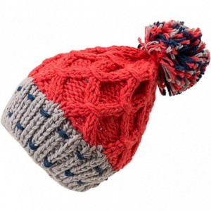 Skullies & Beanies Patchwork Beanies Slouchy Comfortable - Red - CZ192S7XKOO $19.56