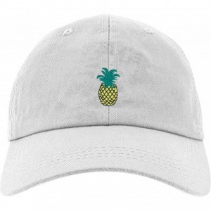 Baseball Caps Pineapple Embroidered Dad Hat for Man and Women- Adjustable Baseball Cap - White - CN18IX29W2K $30.33