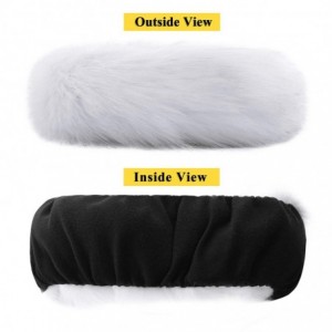 Cold Weather Headbands Women's Faux Fur Headband Winter Earwarmer Earmuff with Stretch-White Gold - White Gold - C418L68YI26 ...