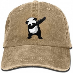 Baseball Caps Cowboy Hat Cap for Men Women Dabbing Panda (Natural) - CD18CDZCGKL $17.64