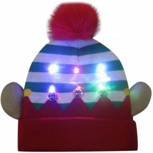 Skullies & Beanies LED Light-up Christmas Hat 6 Colorful Lights Beanie Cap Knitted Ugly Sweater Xmas Party - F - CN18ZMQT4CX ...