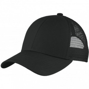 Baseball Caps Men's Adjustable Mesh Back Cap- Black- One Size - CM11UTOA1Y3 $19.24
