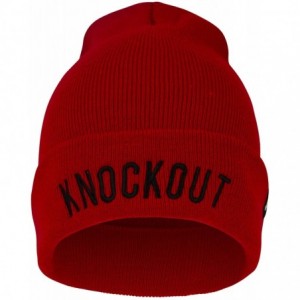 Skullies & Beanies Beanie- Men and Women Skull Knit Hat Cap - Knockout Red - CO18YC4R8DY $27.19