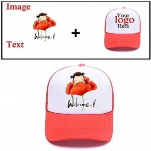 Baseball Caps Personalized Snapback Trucker Hats Custom Unisex Mesh Outdoors Baseball Caps - Red - CU18ECYCS6S $21.53