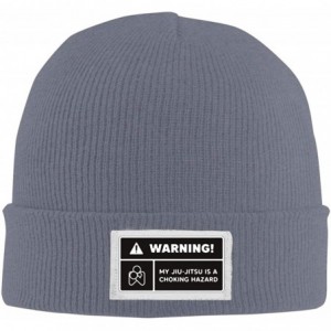 Skullies & Beanies Unisex Warning Choking Label BJJ Stretch Skull Cap Casual Warm Winter Hats - Deep Heather - CO18I9I7E9E $4...