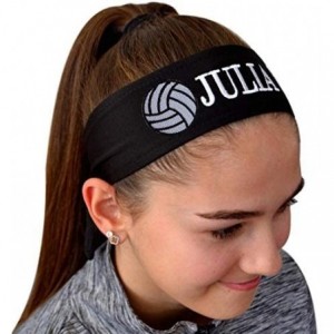 Headbands Volleyball TIE Back Moisture Wicking Headband Personalized with The Embroidered Name of Your Choice - CX18T96QZ6Q $...