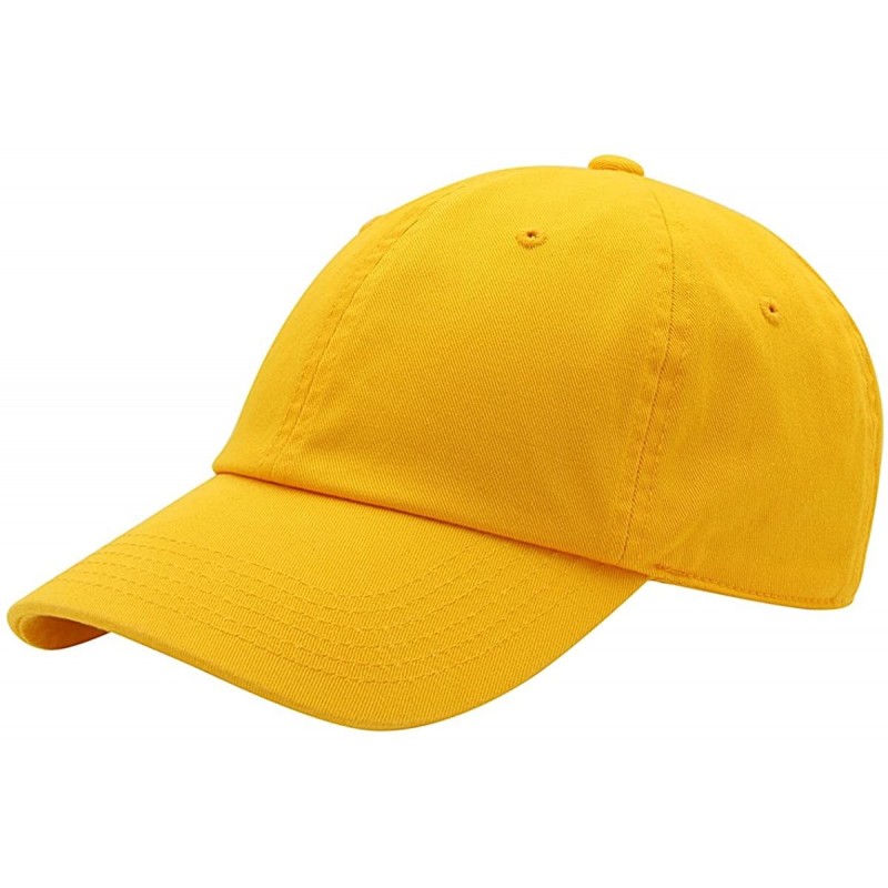 Baseball Caps Baseball Cap for Men Women - 100% Cotton Classic Dad Hat - Gold - CW18EE4OKCA $18.15