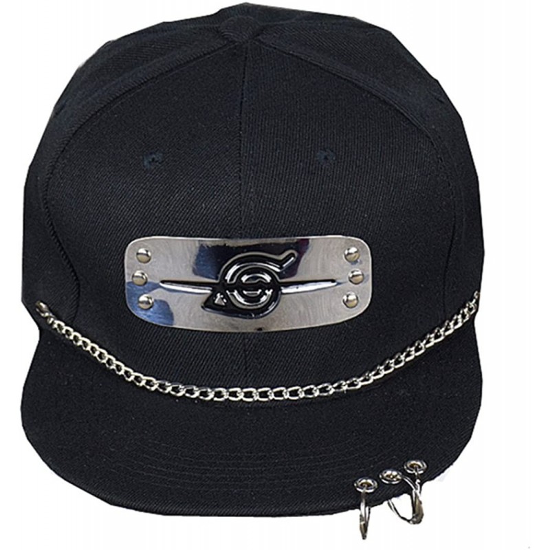 Baseball Caps Baseball Cap Naruto Headband Cool Sporting Hat with Adjustable Snapback - Black 3 - CA18D3SQAIZ $20.73