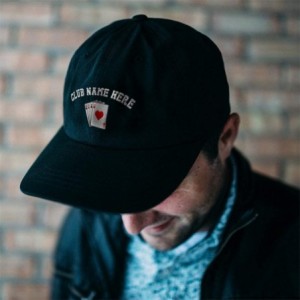 Baseball Caps Custom Low Profile Soft Hat Game Poker Cards As Logo Embroidery Club Cotton - Dark Denim - CX18ONSCX2Q $39.63