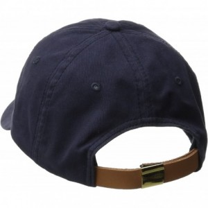 Baseball Caps Women's Washed Ball Cap with Adjustable Leather Back - Navy - C411XXJI40Z $40.19
