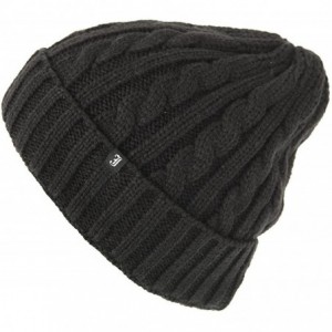 Skullies & Beanies Cable Knit Beanie Hat - Navy Blue - CZ116W1T699 $41.90