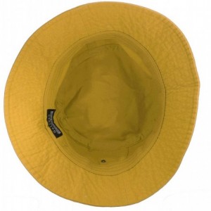 Bucket Hats 100% Cotton Packable Fishing Hunting Summer Travel Bucket Cap Hat - Gold - C618ILU0I0C $35.41