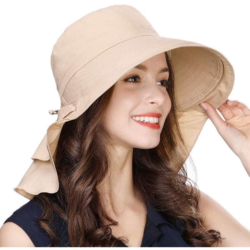 Sun Hats Summer Ladies UPF 50 Sun Hats for Women Anti-Fog Dustproof Sun Cap - 69085khaki - CW18RH84YTL $42.08