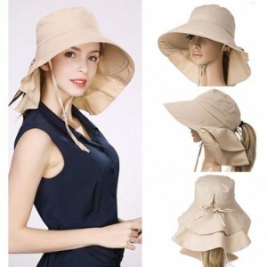 Sun Hats Summer Ladies UPF 50 Sun Hats for Women Anti-Fog Dustproof Sun Cap - 69085khaki - CW18RH84YTL $42.08