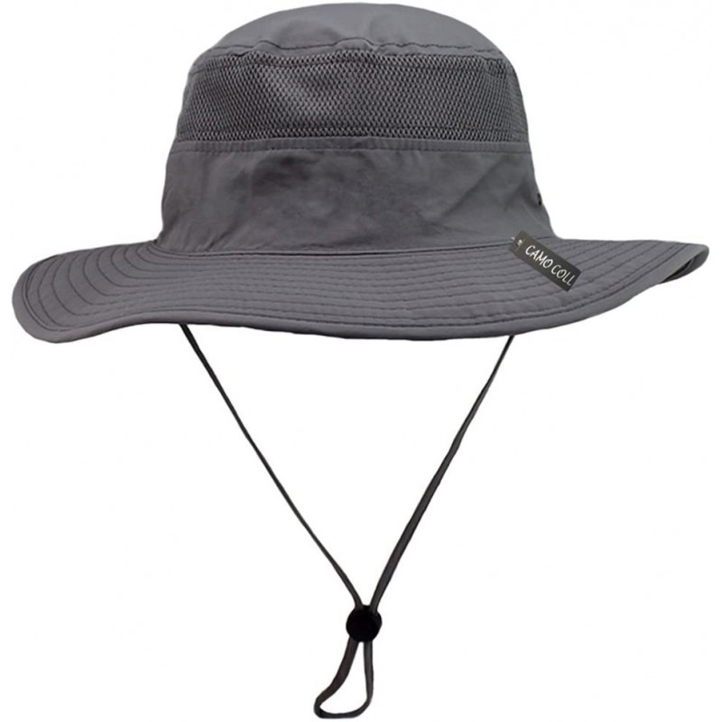 Sun Hats Outdoor UPF 50+ Boonie Hat Summer Sun Caps - Gray - CB11X3XTR9N $37.97