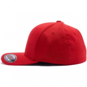 Baseball Caps USA State MAP with Flag Hats. Embroidered. 6277 Flexfit Wooly Combed Baseball Cap - Red - CD18DLMT2TE $40.93