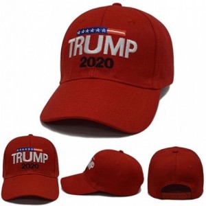 Baseball Caps Keep America Great Hat Donald Trump President 2020 Slogan with USA Flag Cap Adjustable Baseball Cap - CC18UR6DY...
