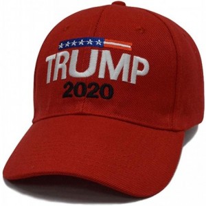 Baseball Caps Keep America Great Hat Donald Trump President 2020 Slogan with USA Flag Cap Adjustable Baseball Cap - CC18UR6DY...
