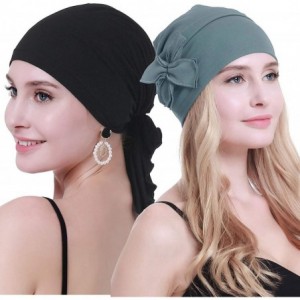 Skullies & Beanies Cotton Chemo Turbans Headwear Beanie Hat Cap for Women Cancer Patient Hairloss - CJ1939R6UN8 $36.09
